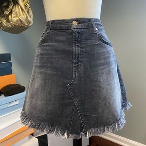 7 For all mankind denim skirt grey